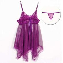 Hot Purple Swing Lace Babydoll