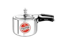 United 3 Ltrs Capacity Induction Pressure Cooker - (Chrome/Black)