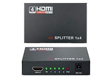 4 Port  ( 1 in 4 out) 1080P 3D HDMI Splitter  Version 1.4 - 1x4 Distribution