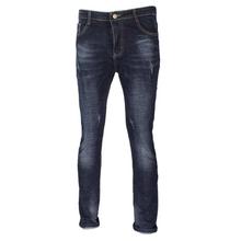 Dark Blue Slim Fit Washed Jeans For Men