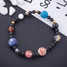2019 Space Eight Planets Bracelet Women Natural Stone