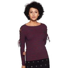 ONLY Women Striped Slim Fit T-Shirt