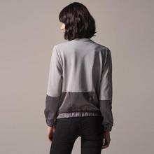 2019 Autumn Bomber Jacket Women Zipper Long Sleeve Patchwork