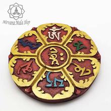 Wooden Tibetan Mantra Carved Wall Decor