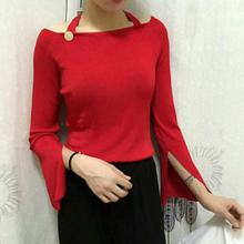 Red Woolen T-shirt for women