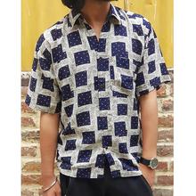 Box Checkered Half Shirt For Men