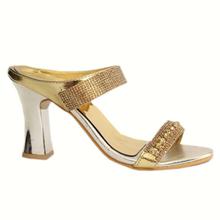 Golden Embellished Heels For Women