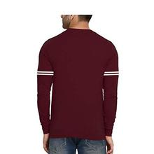 THE ARCHER Men's Round Neck Full Sleeve Maroon Printed T