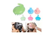 Silicone Scalp Shampoo Massage Brush Head Hair Comb Random color