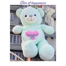 Mint green giant sized stuffed teddy bear -4.5Ft