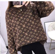 Round neck thick warm pullover jumper sweater for women