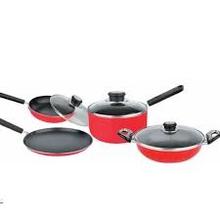 Gift set Fry Pan 24 cm + Lid, Kadhai 24 cm+Lid, Sauce Pan 18 cm+Lid, Dosa Tawa 26 cm