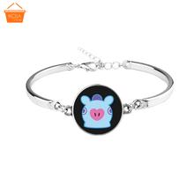 KOJA BTS KPOP BT21 Unisex Metal Bangle Bracelet