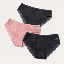 Cotton Panty 3Pcs/lot Solid Women's Panties Comfort