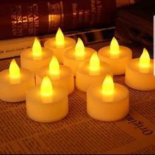 LED Tealight Candle   Battery Operated  Ultra Bright Yellow LED - Pack of 10