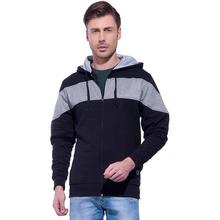 Alan Jones Full Sleeve Solid Men's Hooded Sweatshirt