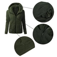 SALE- Women Solid Color Coat Thicken Soft Fleece Winter Autumn Warm