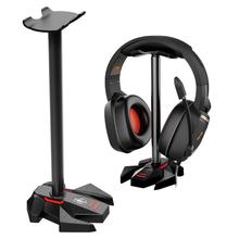 Plextone Headphone Stand Headset Holder Gaming Earphone Stand with Aluminum Supporting Bar Flexible Headrest ABS Solid Base