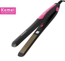 Kemei Black/Pink Flat Iron Professional Hair Straightener - KM-328