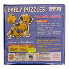 Creative Educational Aids Early Puzzles (Domestic Animals) -Blue