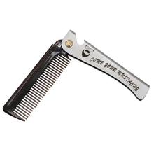 Foldable Hair Comb Pocket Clip Hair Moustache Beard Comb