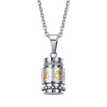 Prayer Wheel Rotatable Buddhist Mantra Pendant