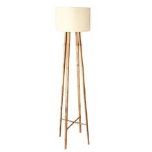 Brown/White Bamboo Stand Lamp