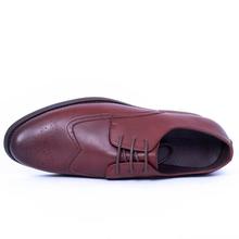 Caliber Shoes Wine Red Wing Tip Formal Shoes For Men - ( 419 C )