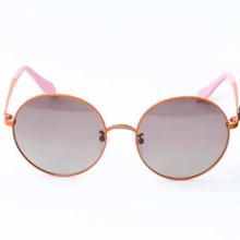 Polarized Round Metal Orange Frame Sunglasses