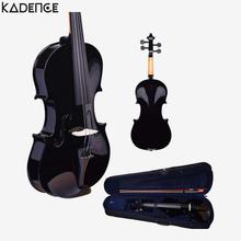 Kadence, Vivaldi 4/4 Violin With Bow, Rosin, Hard Case V001 (Black)