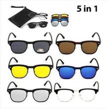 5 In 1 Magnetic Sunglass Club Master Polarized Glass