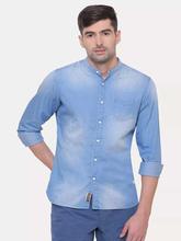 Being Human Blue Casual Shirt For Men - BHMLS8071