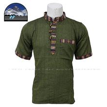 Green Half Sleeve Bhutani Kurta Shirt For Men