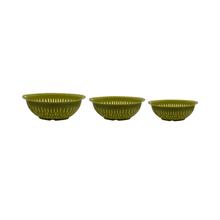 Oval Vegetable Basket, Green-3 Pcs