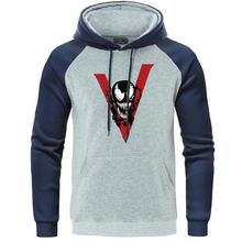 Venom Hoodies Men Fashion Sweatshirts Superhero Raglan