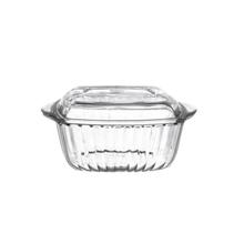 Pasabahce Square Casserole with Cover (620 ml)-1 Pc