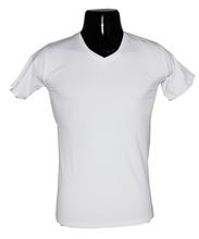 BASTRA White Cotton 'V' Neck T-Shirt