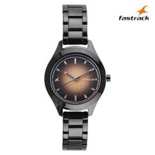 6153NM01 Grey Dial Analog Watch For Women- Black