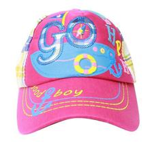 Pink Good Boy Checkered Cap For Babies - Unisex