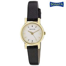 Sonata White Dial Analog Watch For Women-8976YL02