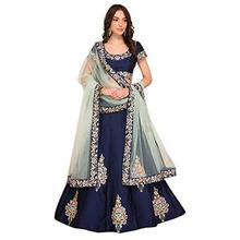 V.K.Creation Women's Taffeta Semi-Stitched Lehengha Choli