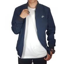 Navy Blue Bomber Thin Jacket For Men