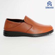 Shikhar Tan Slip On Formal Leather Shoes for Men - 11120