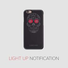 Icon Mobile Case With Skull Light Notification For Iphone 6+/7+/8+ - Black