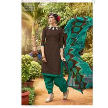 Cotton Light Sepia Color Kurta Salwar Set For Women