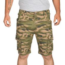 Green Combat Printed Shorts For Men-MTR3065