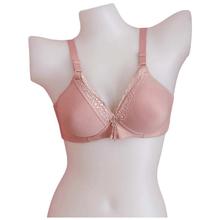 Pink Solid Padded Cotton Bra For Women