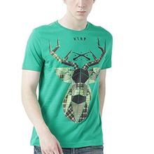 Huetrap Mens Get Going Outdoors Green Deer Printed T Shirt