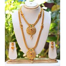 Swarajshop Copper Gold-Plating Necklace Set for Women's