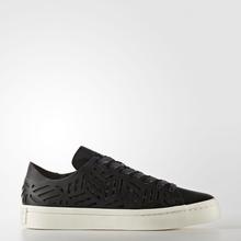 Kapadaa: Adidas Black Courtvantage Cutout ports Sneakers For Women- BY2956